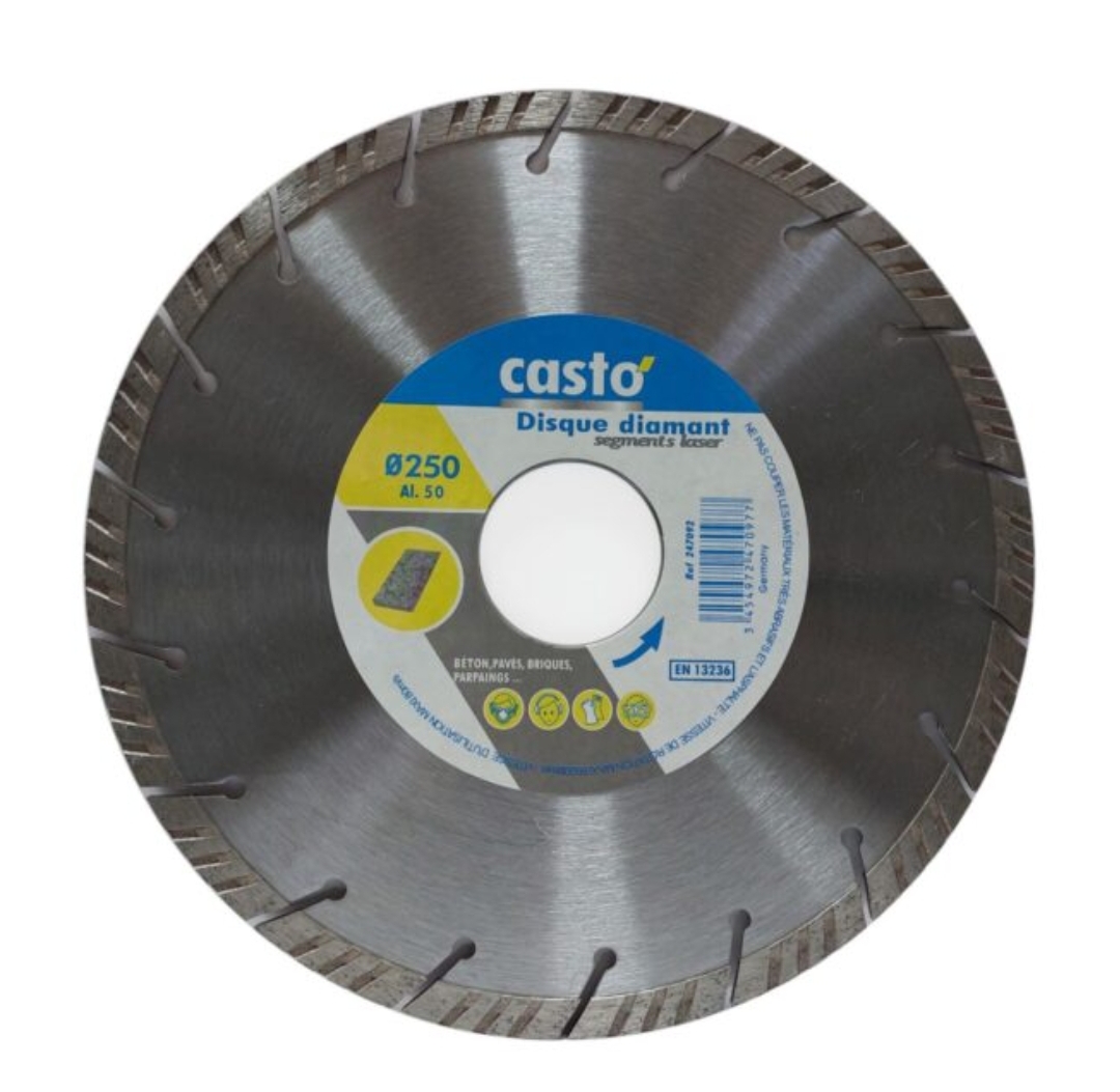 صفحه برش گرانیت و شیارزن کاستو Casto سایز 250 میلی‌متر