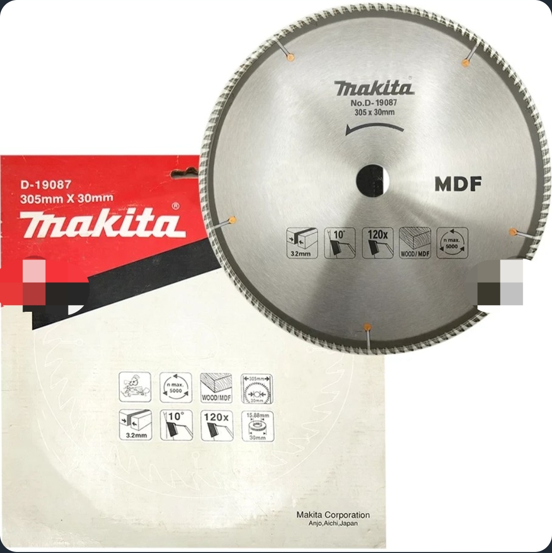 تیغ اره MDF بر ماکیتا 120 دندانه مدل D-19087 سایز 305 میلی متر