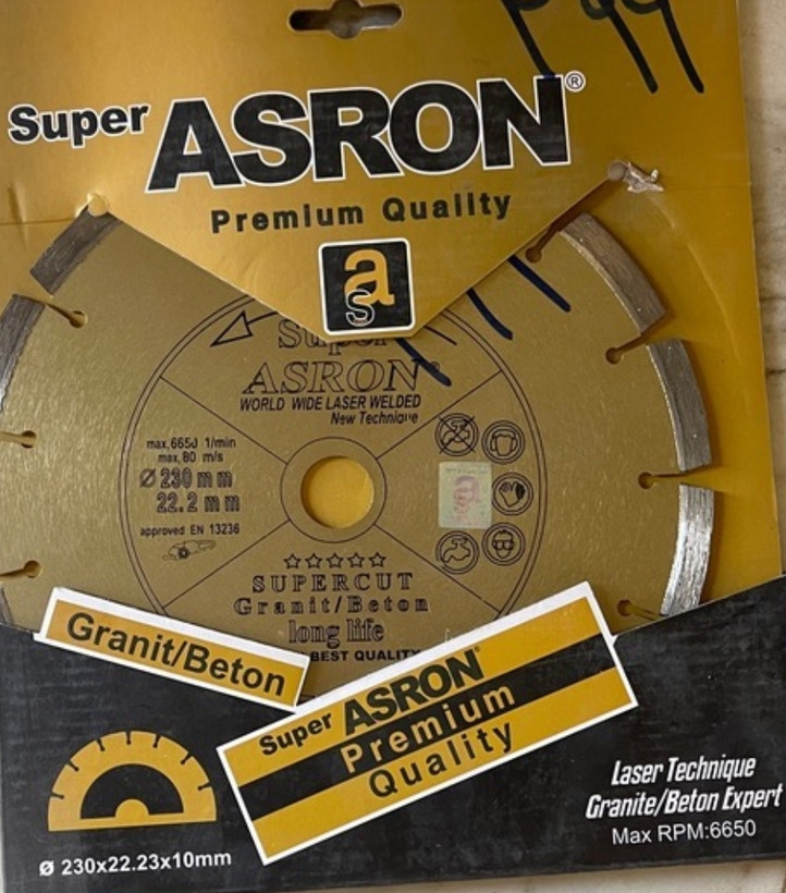 صفحه بتن و گرانیت بر (ASRON) آسرون۲۳۰ میلی متر