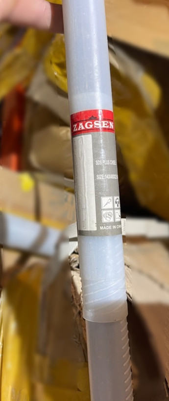 قلم نوک پهن SDS plus chisel برند ZAGSEN مدل 25*400*14 mm